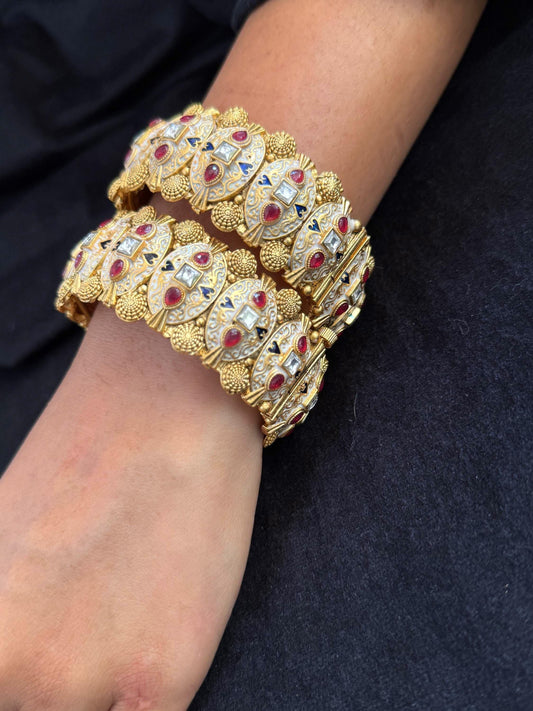 Ruby & Meenakari Wedding Kada.