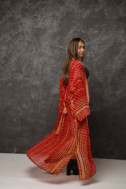 Modern Saree Kimono Robe – Lightweight Everyday Cover Up