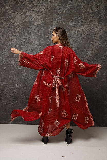 Modern Saree Kimono Robe – Lightweight Everyday Cover Up