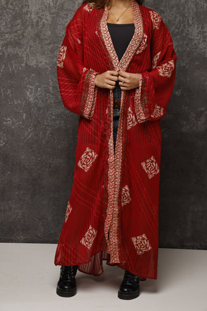Modern Saree Kimono Robe – Lightweight Everyday Cover Up