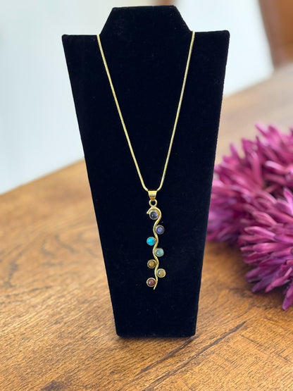 Elegant Chakra Stone Pendant Necklaces