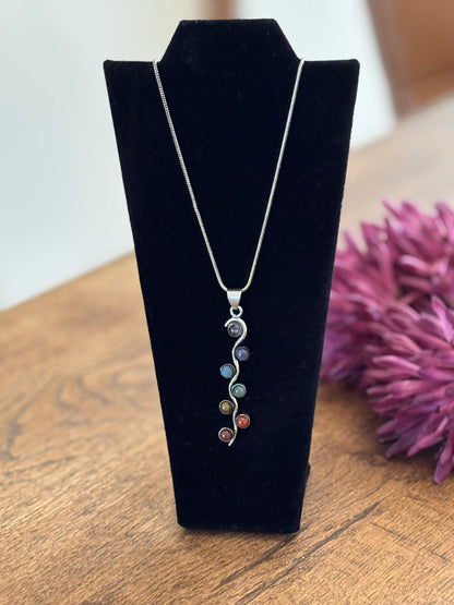 Elegant Chakra Stone Pendant Necklaces
