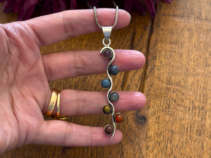 Elegant Chakra Stone Pendant Necklaces