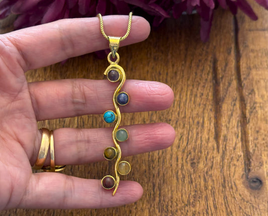 Elegant Chakra Stone Pendant Necklaces