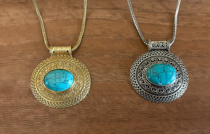 Coeur des Anciens – Pendentifs Turquoise &amp; Labradorite.