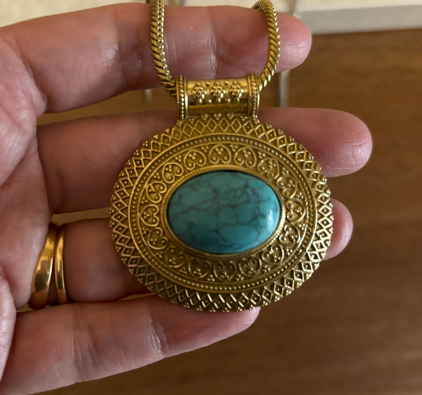 Coeur des Anciens – Pendentifs Turquoise &amp; Labradorite.