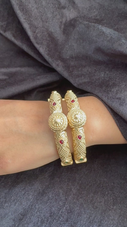 Rajasthani Shield Kada - Chunky openable kada.